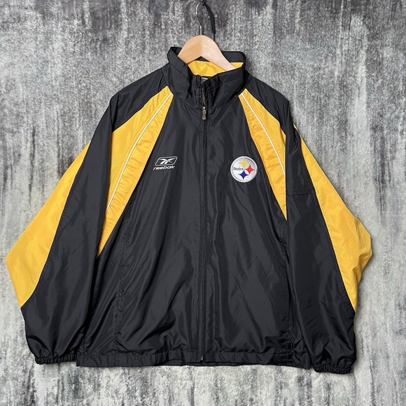 Reebok Other - Vintage Y2K Reebok Pittsburgh Steelers Jacket Men's M Windbreaker Embroidered
